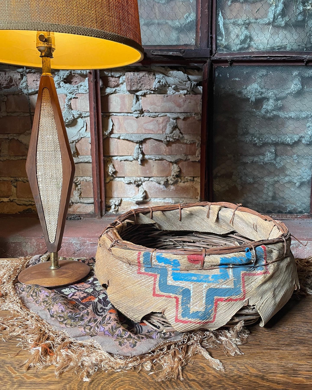Handmade Native Inspired Twig-Woven Basket