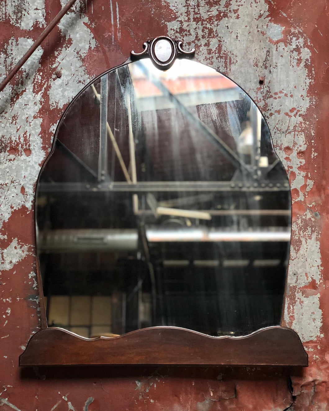 Antique Scalloped Mirror