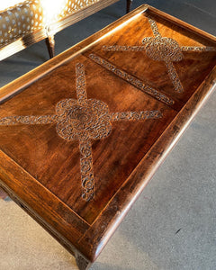 Ornate Carved-Wood Coffee Table