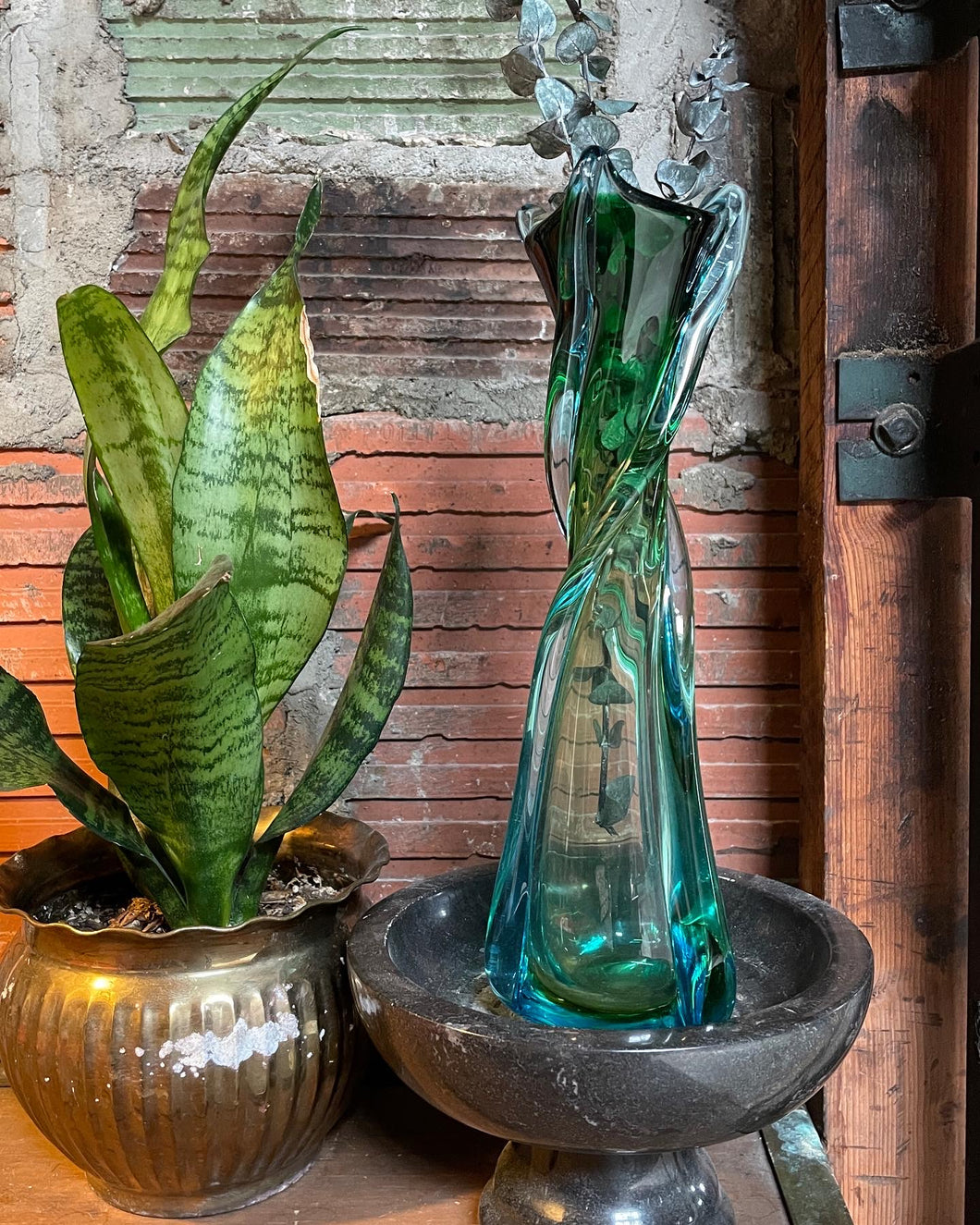 Twisted Glass Vase
