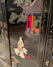 Load image into Gallery viewer, Black Lacquered Chinese Cabinet
