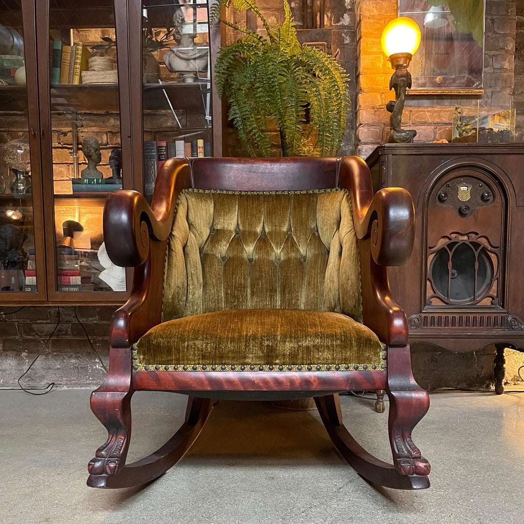 Antique Chartreuse Rocking Chair