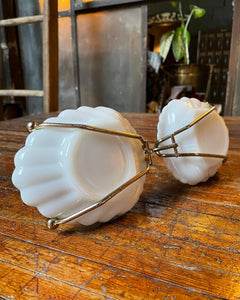 Milk Glass Seashell Tray / Soap Dish