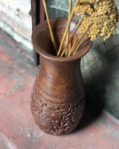 Wooden Floral Vase