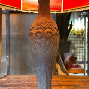 Red Ornate Slag Lamp