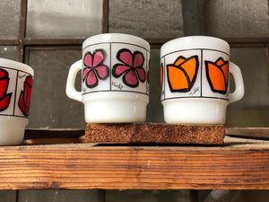 Fire-King Milk Glass Coffee Mug Set by Anchor Hocking