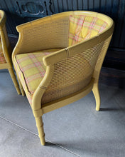 Load image into Gallery viewer, Bamboo-Style Plaid and Cane Chair Set (2)
