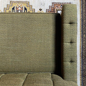 Mid-Century Army Green Sofa