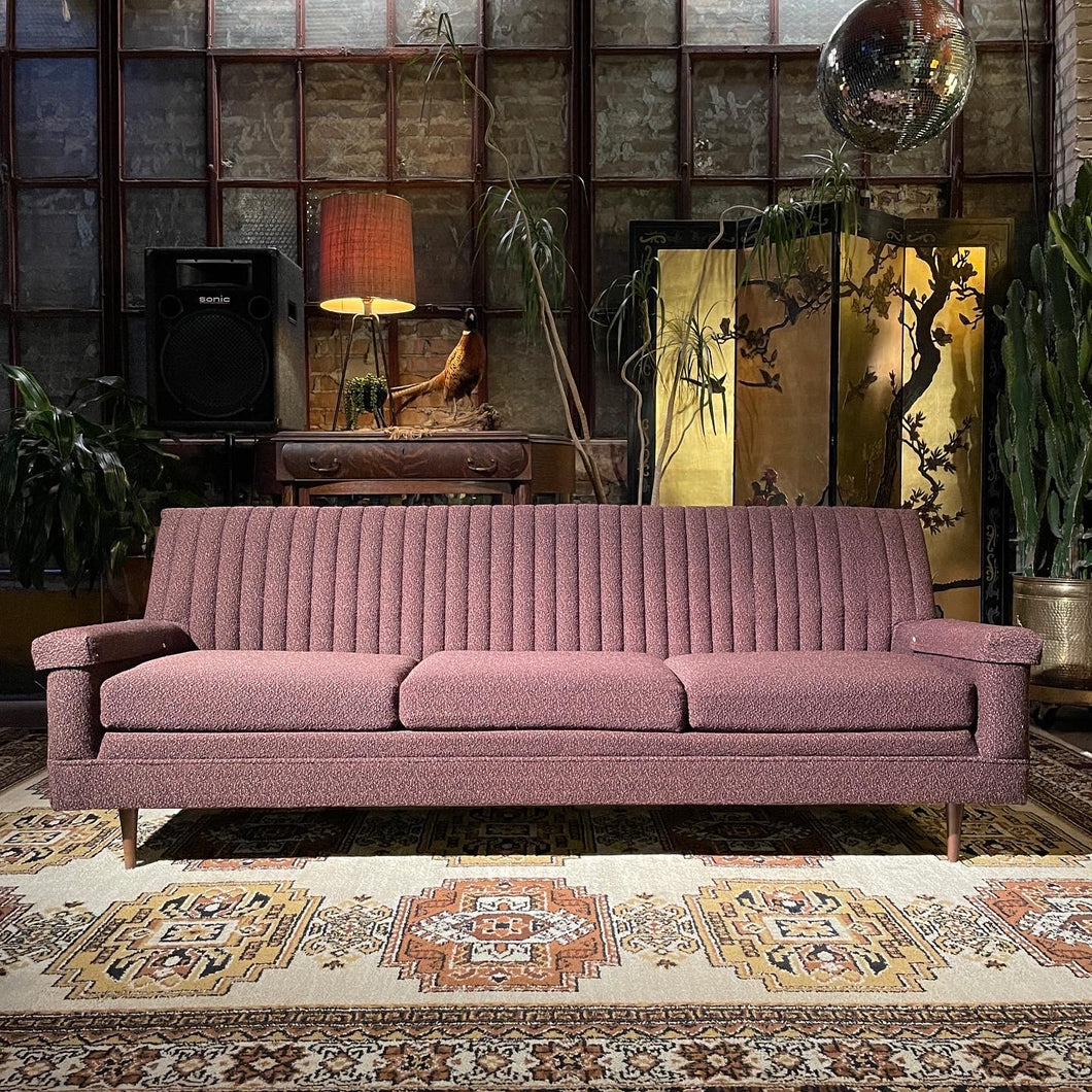 Brown Mid-Century Sofa