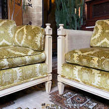 Load image into Gallery viewer, Chartreuse &amp; Cane Loveseat, Two (2) Available
