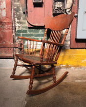 Load image into Gallery viewer, Ornate Antique Rocking Chair w/ Embossed Seat
