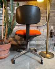 Load image into Gallery viewer, Orange Steelcase Office Chair on Casters
