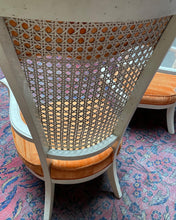 Load image into Gallery viewer, Orange Sherbet Caned Chair Set (2)
