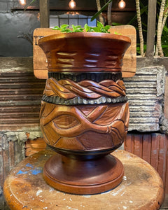 Carved Wood Vase