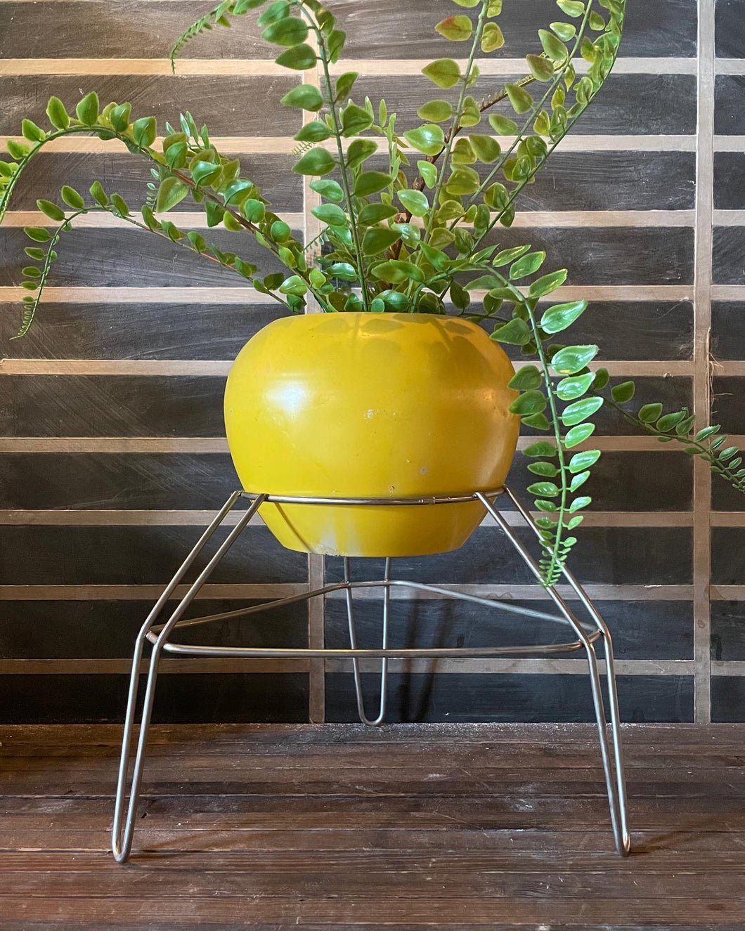 Plant Stand w/ Yellow Pot