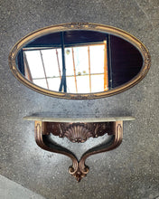 Load image into Gallery viewer, Ornate Mirror and Floating Shelf Set
