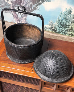 Black Woven Rice Basket