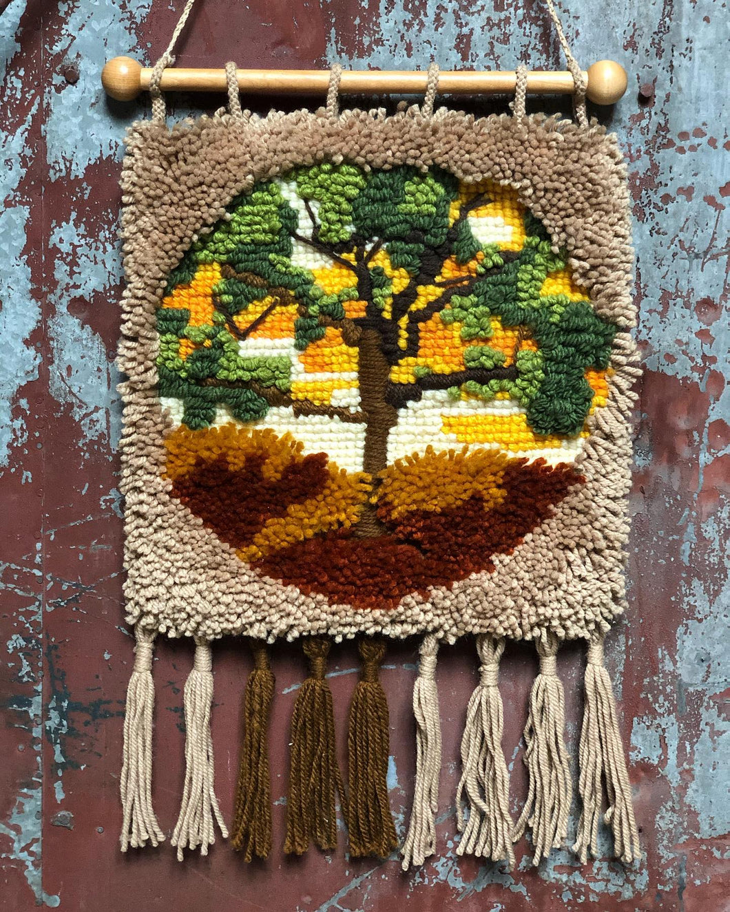 Latch-Hook Tree of Life Wall Hanging
