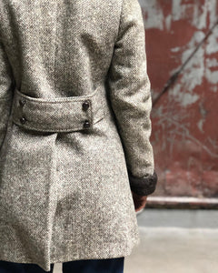 Wool Tweed and Faux-Fur Coat