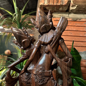 Rama and Sita, Carved Ironwood Statue