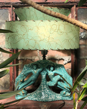Load image into Gallery viewer, Green Dancers Lamp w/ Fiberglass Shade
