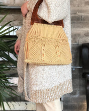 Load image into Gallery viewer, Macrame Handbag w/ Lucite Handle
