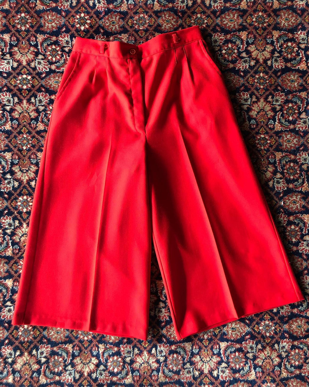 Hot Red High-Waisted Culottes