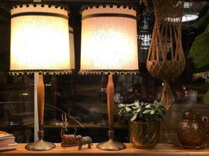 Matching Pom-Pom-Shaded Lamps (2)