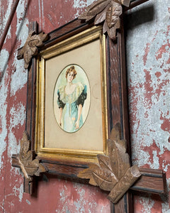Antique Cross-Framed Portrait