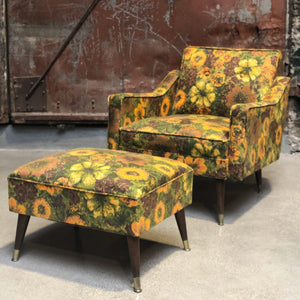 Flora Chair and Ottoman