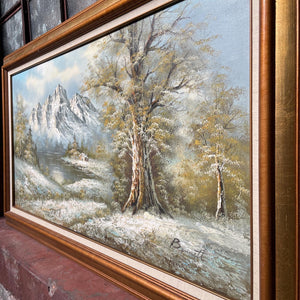 Mountain Cottage Landscape Painting