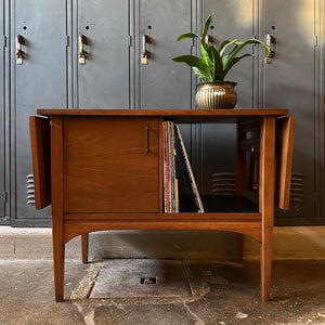 Mid-Century Double-Sided Minibar or Record Stand