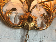 Load image into Gallery viewer, Grand Gold Leaf Wall Sconce
