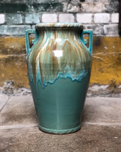 Large Turquoise Glazed Vase / Urn