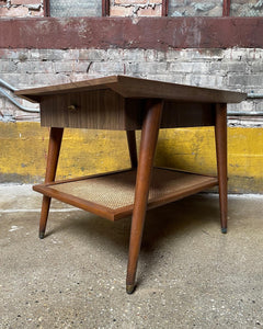 Mid-Century Two-Tier Side Table w/ Drawer