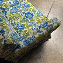 Load image into Gallery viewer, Floral Sleeper Sofa on Casters

