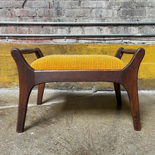 Load image into Gallery viewer, Mustard Mid-Century Ottoman / Bench
