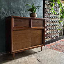 Load image into Gallery viewer, Mid-Century Multi-Storage Record Cabinet
