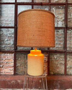 Basket-Style Ceramic Lamp