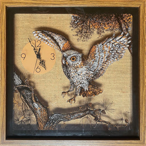Owl Clock Shadowbox