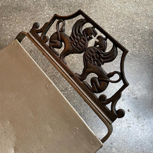 Load image into Gallery viewer, Ornate Cast Iron Scissor Stool
