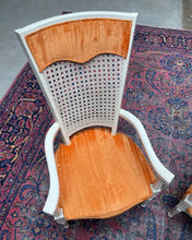Load image into Gallery viewer, Orange Sherbet Caned Chair Set (2)
