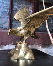 Load image into Gallery viewer, Brass Eagle on Rock
