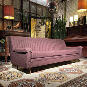 Brown Mid-Century Sofa