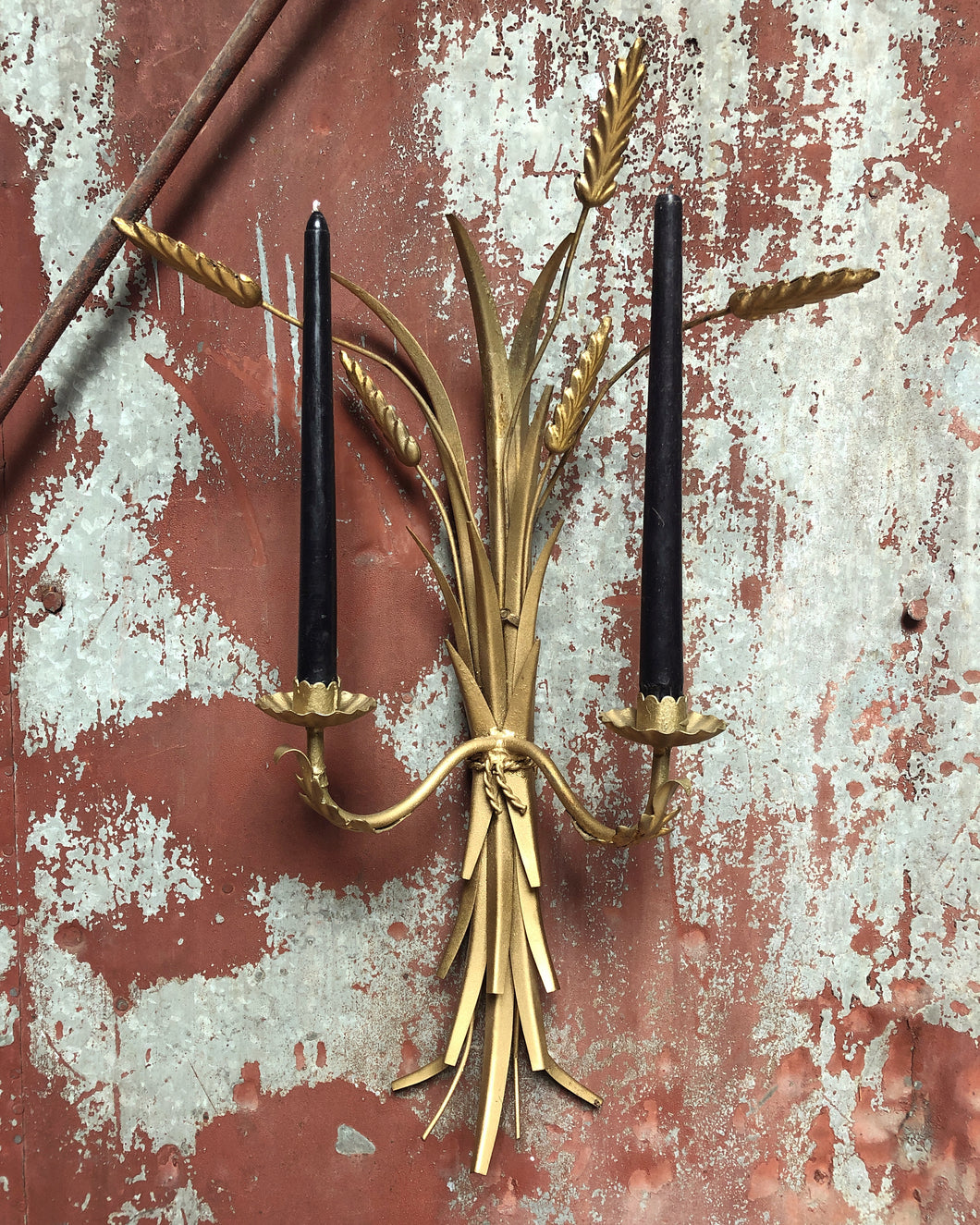 Metal Wheat Sconce