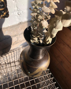 Painted Brass Vase