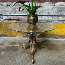 Load image into Gallery viewer, Golden Wheat Hollywood Regency Side Table
