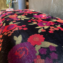 Load image into Gallery viewer, Antique Ornate Iron and Floral Velvet Bench

