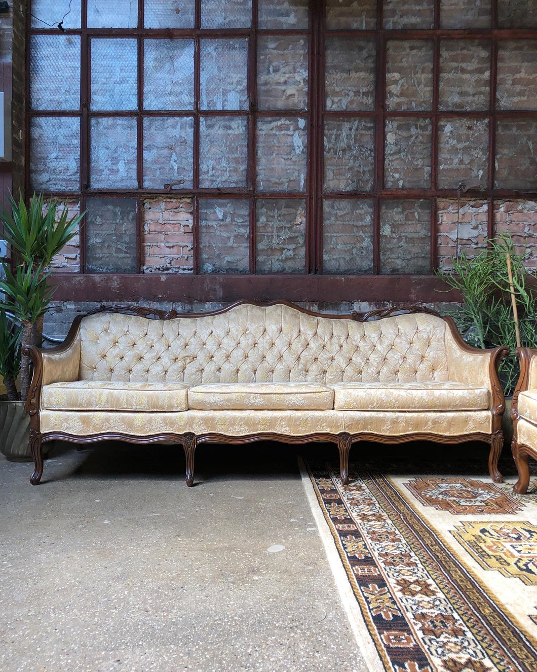 Mellow Gold Victorian Style Couch - LOVE SEAT SOLD