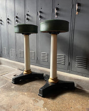 Load image into Gallery viewer, Cast Iron and Vinyl Stool Set
